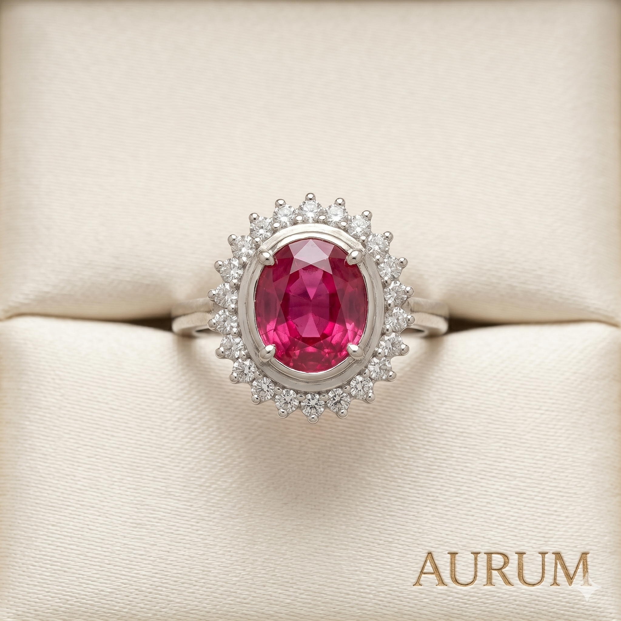 Crimson Aurora Ring