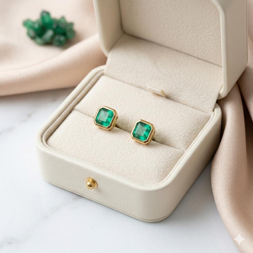 Aurum Esmeralda Stud Earrings